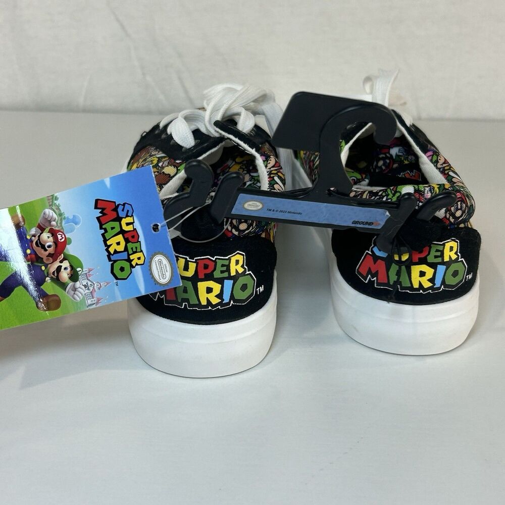 Nintendo Super Mario Graphic Canvas Lace-Up Sneaker Shoes Unisex Youth Size 3 - Picture 4 of 8